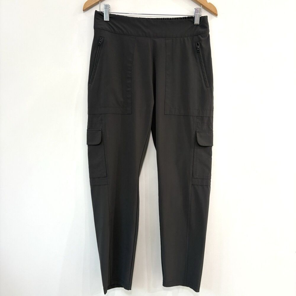 Athleta Women’s Chelsea Travel Commute Lightweight Cargo Pants Sz 8 Dark Gray - Picture 2 of 10